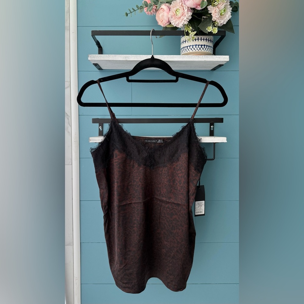 Black Tape Brown & Black Animal Print Lace Trim Cami – Women’s Size XS (NWT)